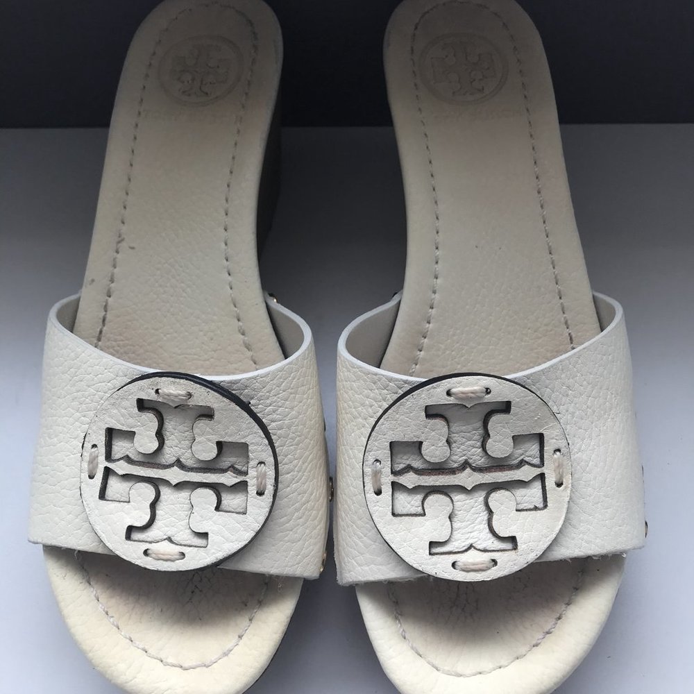 Tory Burch Patti Platform Wedge Slides, size 6